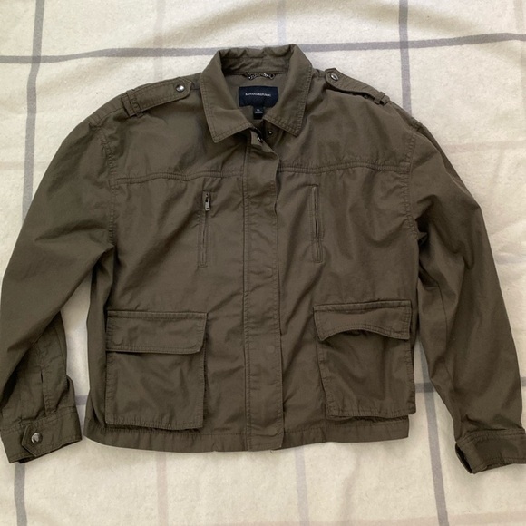Banana Republic Green Military Jacket Women’s Size Extra Large - Picture 4 of 15